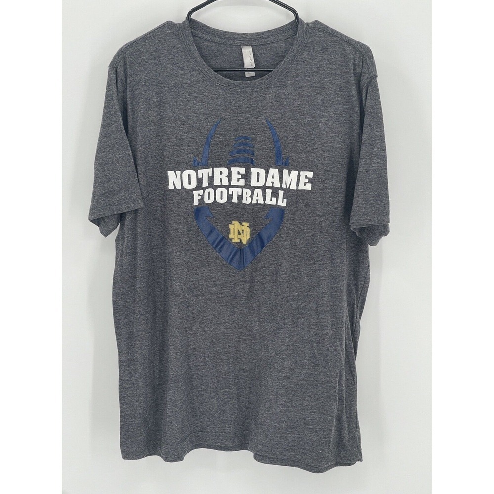 Notre Dame Champion Men's XL Short Sleeve T Shirt‎ Gray Faith Family Friends